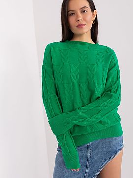Jumper AT  A women\'s sweater that is put on over the head is a perfect choice for everyday wear. The classic round neckline and long sleeves provide c