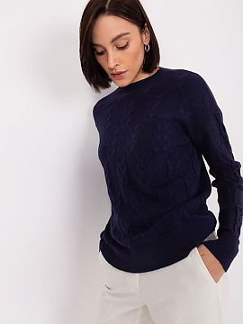 Jumper AT  The women\'s sweater put on over the head is a perfect choice for everyday wear. The classic round neckline and long sleeves provide comfort