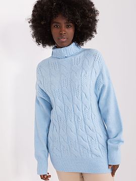 Turtleneck AT  This turtleneck sweater is a perfect proposition for everyday wear, work, or meetings with friends. Its varied texture of the knit on the fr