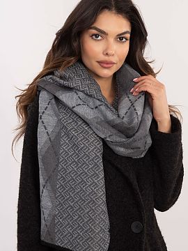 Neckerchief AT  An elegant scarf with a geometric pattern is a stylish accessory that will perfectly complement any wardrobe. Made of high-quality viscose, 