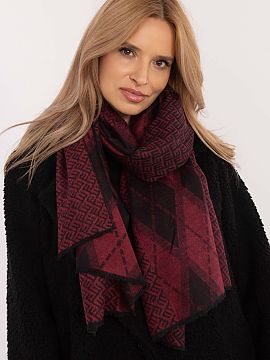 Neckerchief AT  Elegant scarf with a geometric pattern is a stylish accessory that will perfectly complement any wardrobe. Made of high-quality viscose, it 