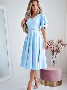 Cocktail dress With You  An elegant dress in a shade of blue is the perfect choice for special occasions. Made of high-quality material, it fits perfectly on the sil
