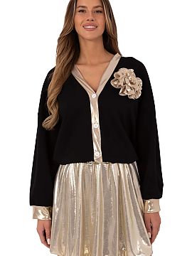 Skirt Italy Moda  Stylish bombka skirt with a casual character, perfect for everyday wear, parties and special occasions. Made of a blend of polyester and ela