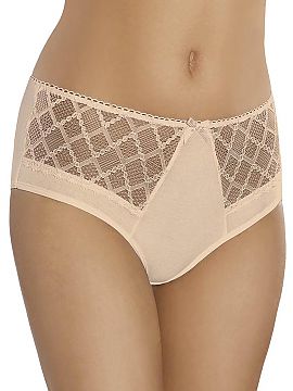 Panties Gabidar   Elegant, full briefs for women.
 - slightly raised top.
 - front decorated with delicate satin bow.
 - insertions from subtle lace at th