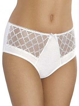 Panties Gabidar   Elegant, full briefs for women.
 - slightly raised top.
 - front decorated with delicate satin bow.
 - insertions from subtle lace at th
