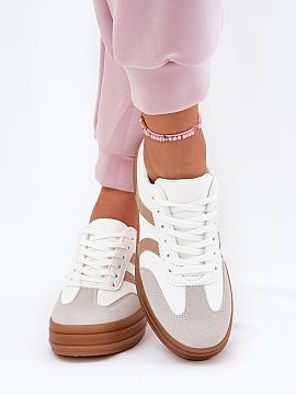 Sport Shoes Step in style  Women\'s sneakers made of eco-friendly leather. Set on a platform, which visually slims the silhouette. Rounded toes guarantee comfort throu