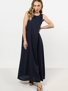 Daydress awama  Loose, trapeze linen maxi dress with delicate stripes. Lightness and elegance, this dress is the perfect choice for warm days. The flowing t