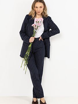 Women trousers awama  Linen cigarette trousers in stripes These trousers are the perfect combination of style and comfort. The tapered cut subtly highlights the s