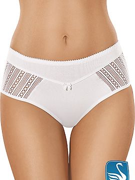 Panties Gabidar  Stylish, full briefs, which give a noble frame to the feminine shapes. The front is decorated with a bow and small inserts of delicate lace.