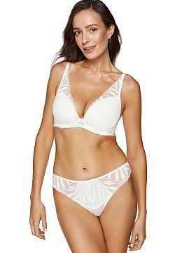 T-backs Gorteks  Brazilian strings made of soft lace. Thanks to the lace finish, the back of the panties does not show through clothing. The crotch of the st