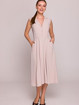 Cocktail dress Stylove  Discover exceptional elegance and feminine style in this midi dress, designed and sewn with attention to detail in Poland. It is the perfect