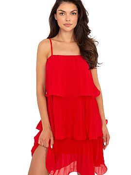 Cocktail dress Och Bella  Elegant and stylish knee-length dress created for special occasions. Made of smooth polyester and viscose blend, it drapes beautifully and p