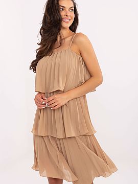 Cocktail dress Och Bella  Elegant and stylish knee-length dress created for special occasions. Made of smooth polyester and viscose blend material, it drapes beautifu