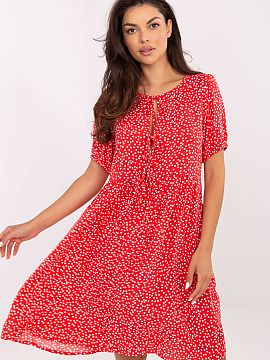 Daydress Sublevel  Airy and comfortable dress with a flared cut, perfect for summer days. Made of pleasant to the touch viscose, which gently envelops the silh
