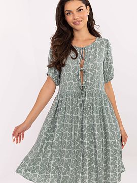 Daydress Sublevel  Airy and comfortable dress with a flared cut, perfect for summer days. Made of pleasant to the touch viscose, which delicately envelops the 