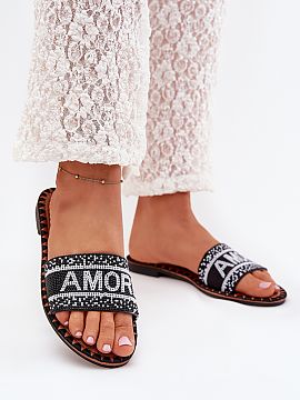 Flip-flops Step in style  Women\'s flat-heeled sandals with a decorative \