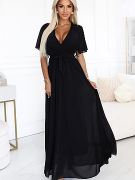 Cocktail dress Numoco  Stylish and feminine maxi dress in classic black color is a perfect proposal for special occasions. The upper part has been elegantly finish