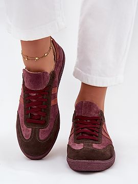 Sport Shoes Step in style  Stylish women\'s sneakers, made of natural suede, are the perfect combination of style and comfort. Low, lace-up shoes are great for both ca