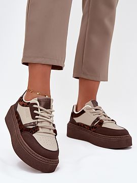 Sport Shoes Step in style  Women\'s sneakers from Big Star. Made of eco leather, set on a platform that adds height and slims the silhouette. Soft insole provides comf