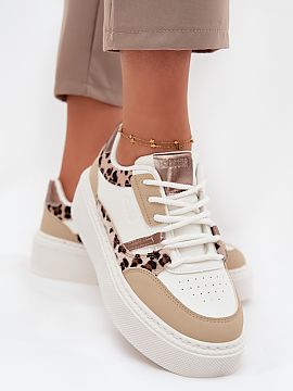 Sport Shoes Step in style  Women\'s sneakers from Big Star. Made of eco leather, set on a platform that adds height and slims the silhouette. Soft insole provides comf