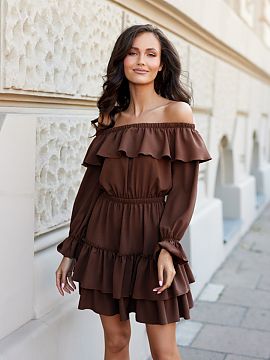 day dress Roco Fashion  The mini dress in a Spanish style is made of pleasant to the touch, high-quality material and is available in several colors. The upper part