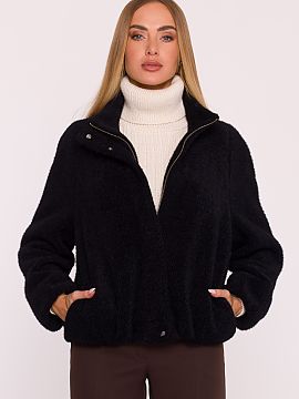 Jacket Moe  Stylish women\'s jacket made of soft short-haired knitwear is a proposal combining comfort and modern character. The whole jacket is finishe