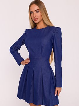 Daydress Moe  A dress made of denim-like fabric is an elegant and modern proposal, perfect for many occasions. The material is slightly stiff, matte, and 