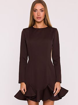 Cocktail dress Moe  A subtle and feminine dress made of smooth fabric with a matte finish is a perfect choice for many occasions. The simple form has been embel