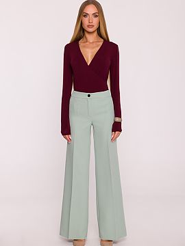 Women trousers Moe  Classic women\'s trousers made of smooth suit fabric with a matte finish are an elegant and timeless proposal for many stylizations. The mat