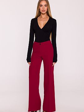 Women trousers Moe  Classic women\'s trousers made of smooth suit fabric with a matte finish are an elegant and timeless proposal for many stylizations. The mat
