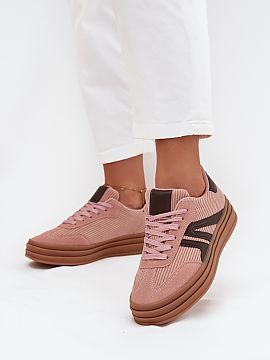 Sport Shoes Step in style  Women\'s sneakers made of a combination of eco-leather and corduroy material. Set on a stable platform, they provide comfort when worn, and 