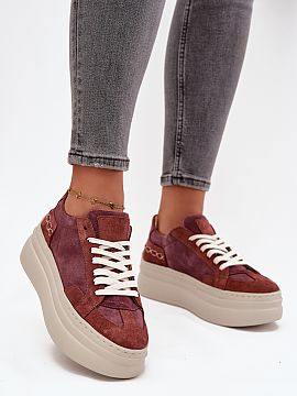 Sport Shoes Step in style  Stylish women\'s sneakers made of high-quality natural suede are a great choice for any woman who values both comfort and a stylish look. Th
