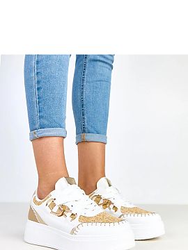 Sport Shoes Solea  Modern women\'s sports shoes made of durable ecological leather, combining functionality with trendy design. The model has a round toe, laci