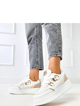 Sport Shoes Solea  Modern women\'s sports shoes made of durable ecological leather, combining functionality with fashionable design. The model has a round toe,