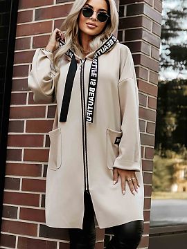 Coat Numoco  Stylish women\'s coat with a hood from the Numoco Basic brand is the perfect proposal for colder days for women who appreciate comfort and a