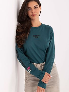 Blouse Sublevel  Women\'s long sleeve blouse in a casual style, perfect for everyday occasions. Made of high-quality cotton, it provides comfort and a pleasa