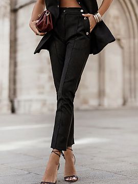 Women trousers LaBalancia  Cigarette pants KIARA Black are a perfect choice for women who want to combine elegance with comfort. These stylish pants will work well in 