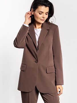 Jacket awama  Classic women\'s blazer with a timeless cut combines elegance and comfort. The loose fit and simple line subtly emphasize the silhouette, wh