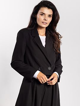 Jacket awama  Stylish loose-cut blazer combines classic with modern character. The shorter cut gives lightness, and the double-breasted button closure emp
