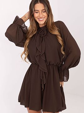 Cocktail dress Rue Paris  This flared cocktail dress is a proposal for women who like to look elegant and classy. Made of a high-quality blend of polyester, viscose, 