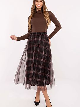 Skirt Italy Moda  Stylish tulle skirt with a flared cut is a combination of elegance and feminine charm. Made of high-quality polyester and elastane blend, it