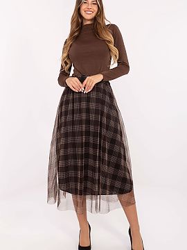 Skirt Italy Moda  Stylish tulle skirt with a flared cut is a combination of elegance and feminine charm. Made of high-quality polyester and elastane blend, it