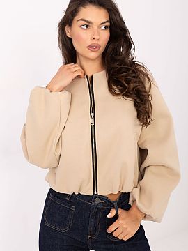 Jacket Italy Moda  Light transitional jacket with a trendy balloon silhouette is the perfect choice for the autumn, winter, and spring seasons. Made of high-qu