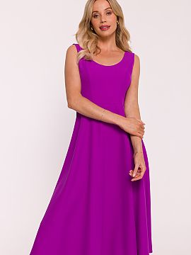 Evening dress Stylove  A classic flared dress is the quintessence of feminine elegance and timeless style. Made of smooth fabric with a delicate shine, it beautifu