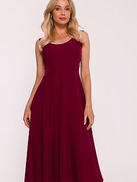 Evening dress Stylove  A classic flared dress is the essence of feminine elegance and timeless style. Made of smooth fabric with a delicate sheen, it beautifully r