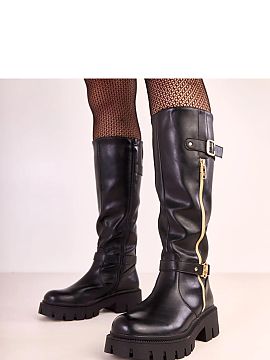 Kozaki Solea  Stylish knee-high boots that combine elegance with functionality. Made of high-quality vegan leather, they look extremely tasteful and are a
