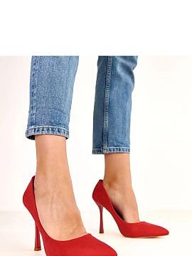 High heels Solea  Classic slip-on stilettos made of elegant ecological suede leather are a perfect choice for women who appreciate timeless style and feminine