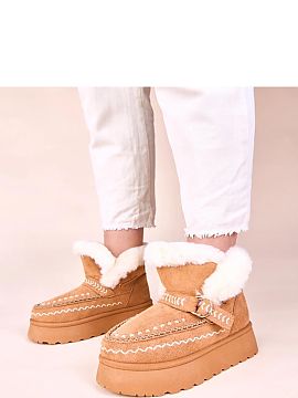 Snow boots Solea  Discover the perfect combination of style and functionality with the brown snow boots with decorative embroidery Ciana from the Gemre brand.