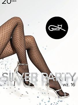 Tights Gatta  Tights 20 DEN made of shiny fabric, which gives the legs an elegant and subtle glow. The model has a delicate, subtle pattern, adding a refi