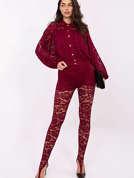 Long leggings Italy Moda  Elegant leggings made of lace are a unique model that will work well for everyday wear, parties, and special occasions. Made of a combinatio